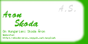 aron skoda business card