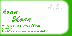 aron skoda business card